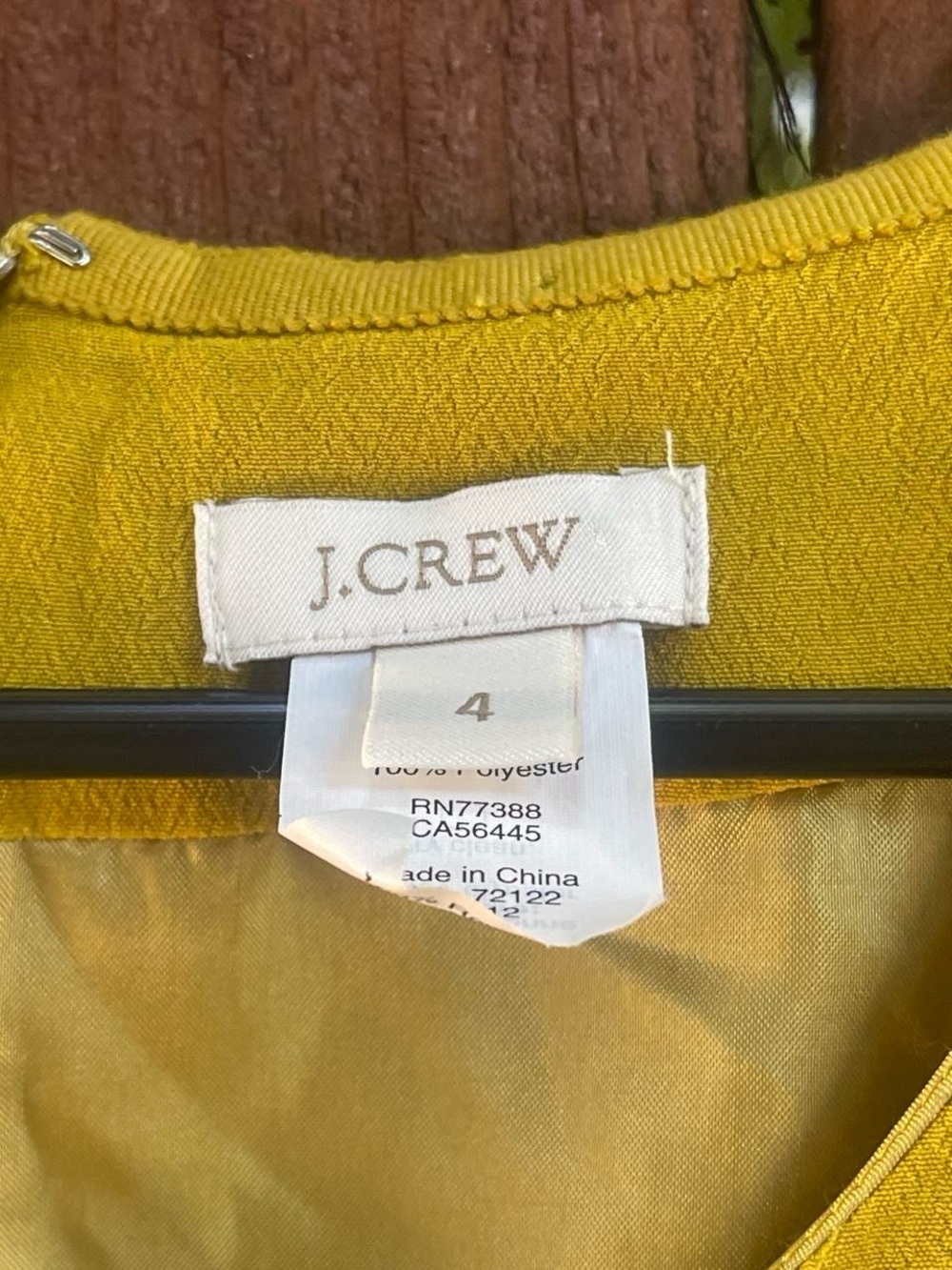 J.Crew Mustard Yellow Heather Chartreuse Hilary Fit & Flare Elegant Dress Sz 4 - Picture 4 of 9
